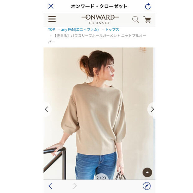 anyFAM(エニィファム)のany FAM ニットプルオーバー レディースのトップス(カットソー(長袖/七分))の商品写真