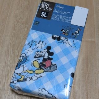 ディズニー(Disney)のレトロ　ミッキー＆ドナルド  ふとんカバー 敷き布団カバー  シングルロング(シーツ/カバー)