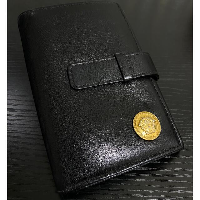 VERSACE - 【美品 希少】VERSACE ヴェルサーチ 三つ折財布 ブラック本 ...