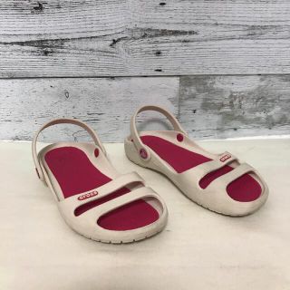 クロックス(crocs)のcrocsクロックス バックストラップサンダル w5(22) PINK(サンダル)