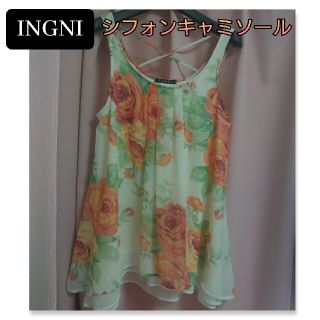 イング(INGNI)の✨sale✨INGNI 花柄シフォンキャミソール♪(キャミソール)