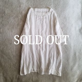 [prit] linen tunic one-piece(ひざ丈ワンピース)