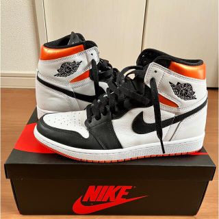 ナイキ(NIKE)のNIKE AIR JORDAN 1  Electro Orange US9美中古(スニーカー)