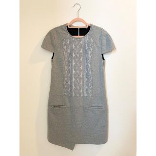 tibi newyork ワンピース　グレー　美品(ひざ丈ワンピース)