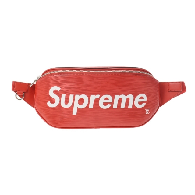 ルイヴィトン エピ バムバッグ Supremeコラボ ボディバッグ 赤/白