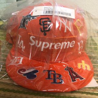 シュプリーム(Supreme)のSupreme MLB New Era 7 1\4 orange(キャップ)