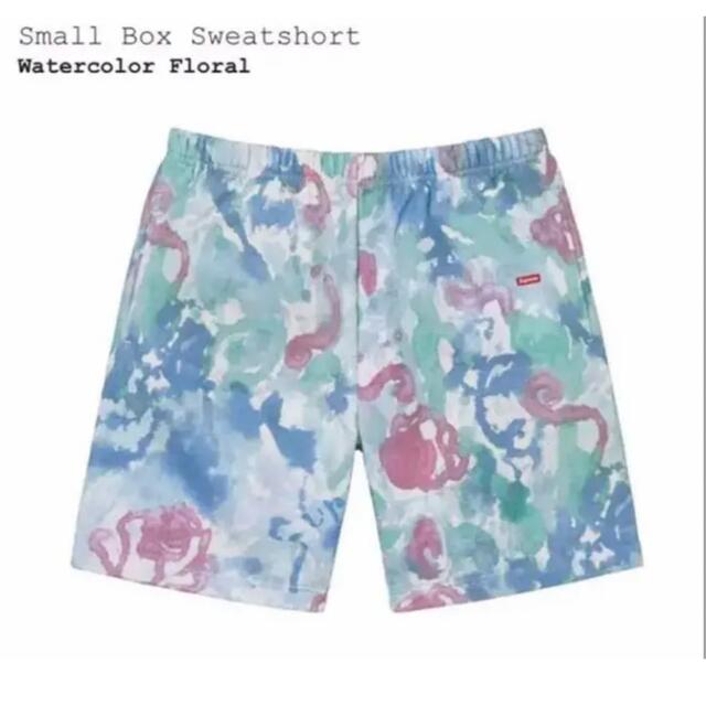 supreme small box sweatshort flowers