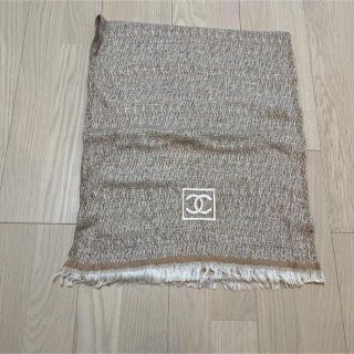 シャネル(CHANEL)の新品 未使用 ベージュ シャネル ショール ストール マフラー ツイード (マフラー/ショール)