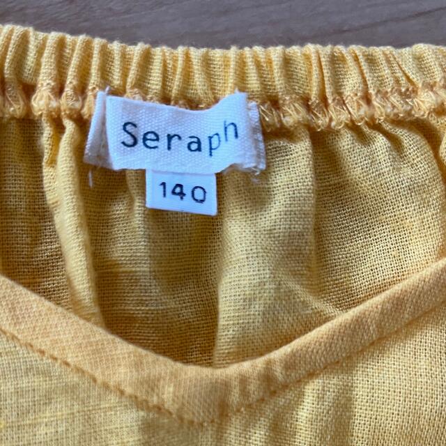 Seraph(セラフ)のseraph ワンピース　イエロー　140 キッズ/ベビー/マタニティのキッズ服女の子用(90cm~)(ワンピース)の商品写真