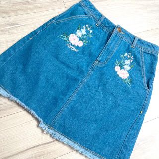 ラブトキシック(lovetoxic)のused Lovetoxic花刺繍デニムスカートラブトキ(スカート)