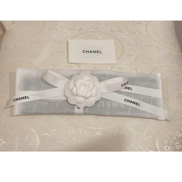 新品 シャネル CHANEL 細スカーフ シルク ツイル ホワイト ツイリー