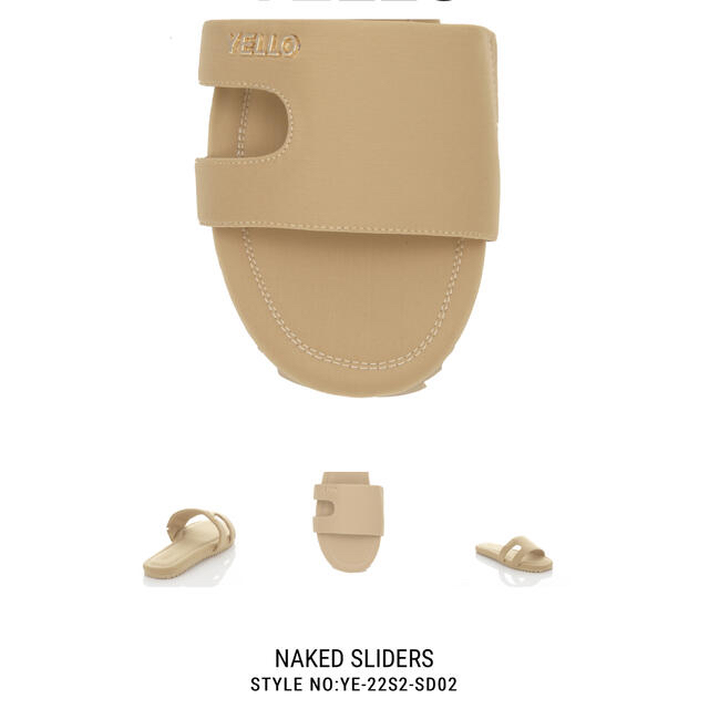 yellaw(イエロー)の【定価以下】yello 新品　NAKED SLIDERS ノベルティ付き レディースの靴/シューズ(サンダル)の商品写真