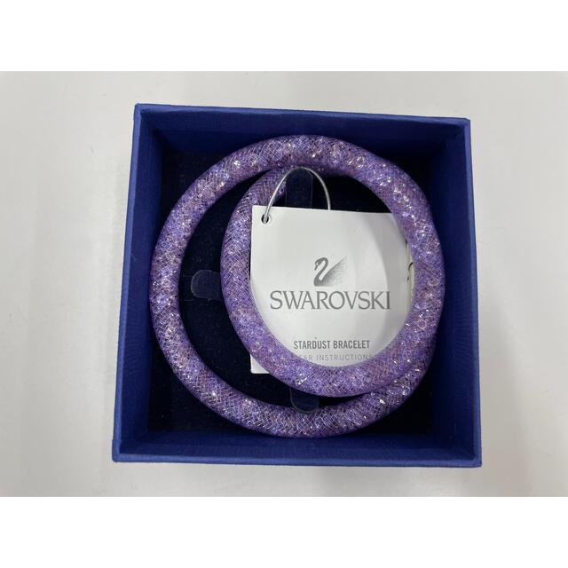 【美品】SWAROVSKI スワロフスキー　クリスタルダスト　パープル