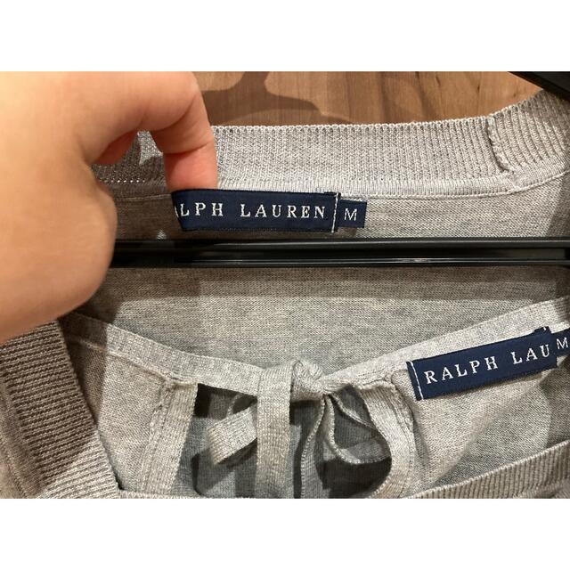 Ralph Lauren(ラルフローレン)のRALPH LAURENｷｬﾐｿｰﾙ付きカーディガン　Ⓜ️ レディースのトップス(カーディガン)の商品写真