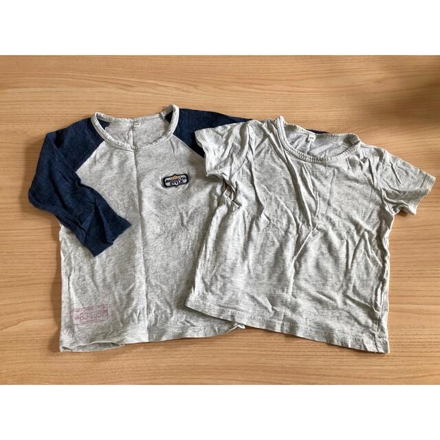 MUJI (無印良品)(ムジルシリョウヒン)の無印2枚セット 110 キッズ/ベビー/マタニティのキッズ服男の子用(90cm~)(Tシャツ/カットソー)の商品写真