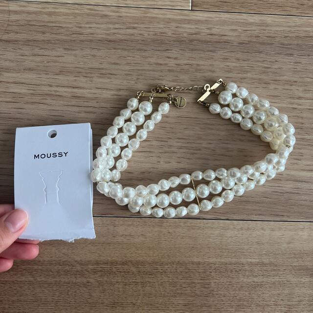 moussy(マウジー)のmoussy  パールワイドチョーカー レディースのアクセサリー(ネックレス)の商品写真