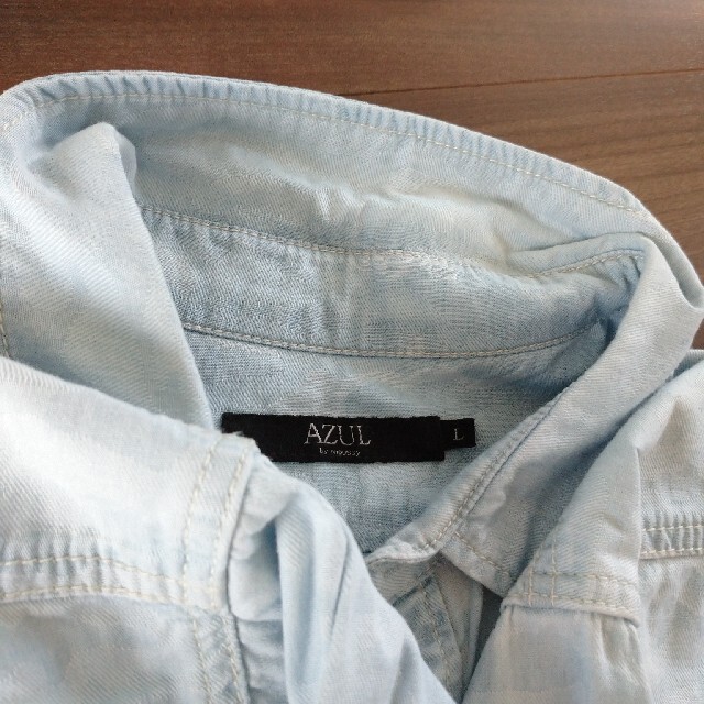 AZUL by moussy(アズールバイマウジー)のAZUL by moussy 迷彩デニムシャツ メンズのトップス(シャツ)の商品写真