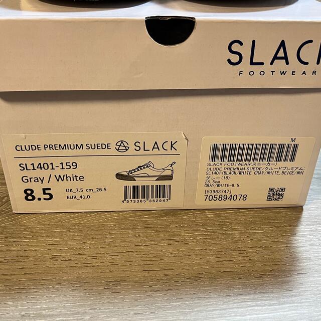 新品 SLACK CLUDE PREMIUM SUEDE グレー 26.5cm