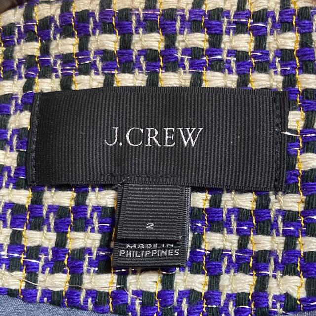 J.Crew(ジェイクルー)のJ.CREW ノーカラージャケット ツイード  シルク混　入園 入学 レディースのジャケット/アウター(ノーカラージャケット)の商品写真