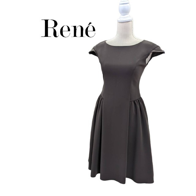 René(ルネ)のルネ Rene ストレッチフレアワンピース レディースのワンピース(ひざ丈ワンピース)の商品写真