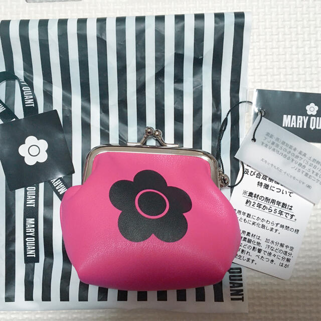 新品　MARY QUANT がま口ポーチ（ピンク）