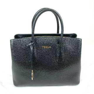 フルラ(Furla)のFURLA レザー　ロゴ金具　ハンドバッグ(ハンドバッグ)