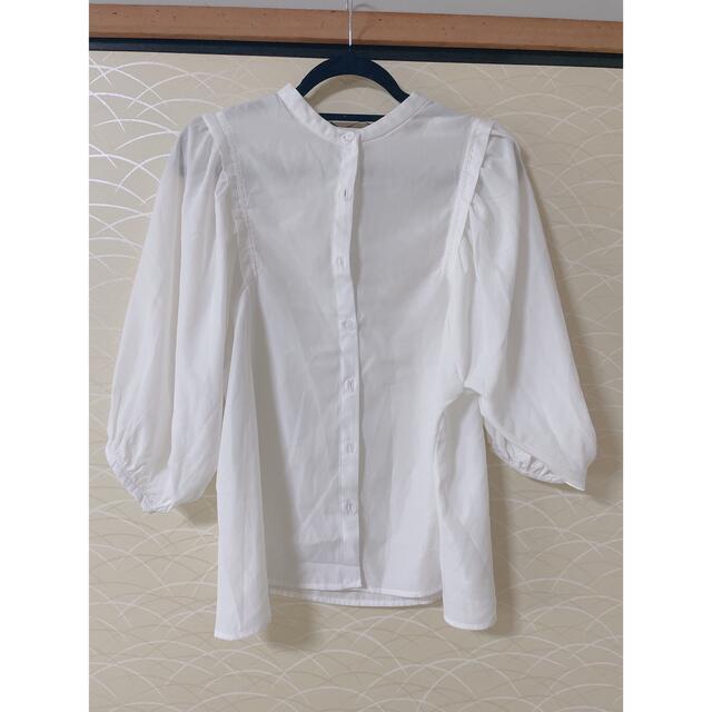 ボリューム袖　トップス  ホワイト レディースのトップス(カットソー(半袖/袖なし))の商品写真