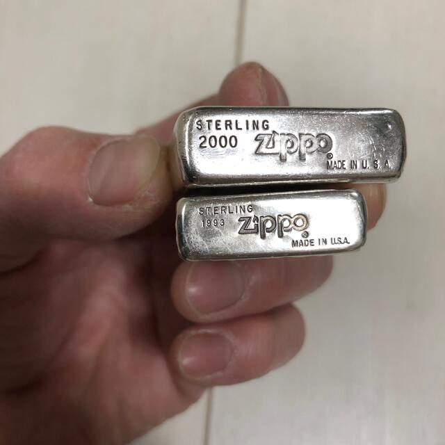 ZIPPO(ジッポー)のジッポ  スターリング　シルバー　2個　セット　です メンズのファッション小物(タバコグッズ)の商品写真