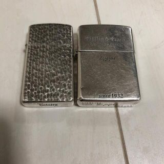 ジッポー(ZIPPO)のジッポ  スターリング　シルバー　2個　セット　です(タバコグッズ)