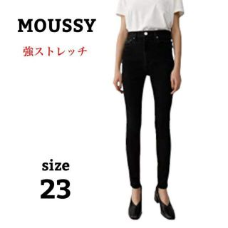 マウジー(moussy)の【 マウジー】（23）HW Rebirth L／BLACK SKINNY(デニム/ジーンズ)