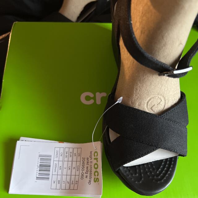 クロックス crocs ウエッジソール サンダル ブラック アンクル