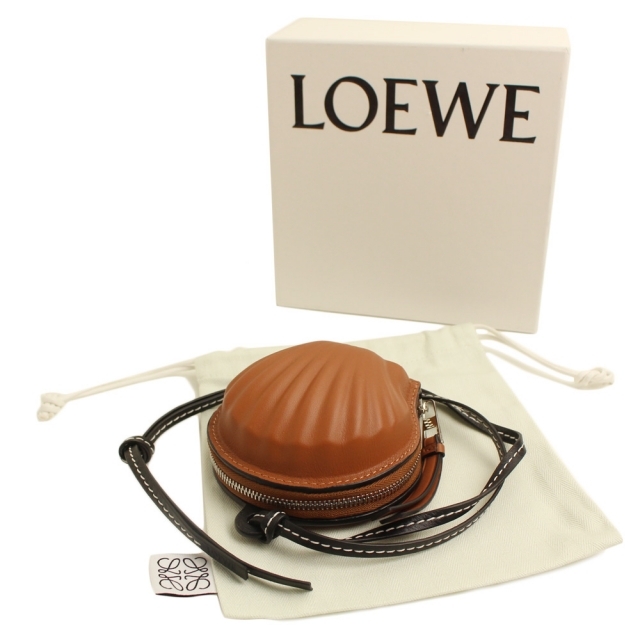 ロエベ シーシェル ポーチ ミニ 茶 111.10.161(新品・未使用品
