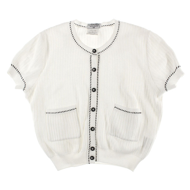 最大94%オフ! CHANEL シャネル リネン ホワイト ジャケット タンク