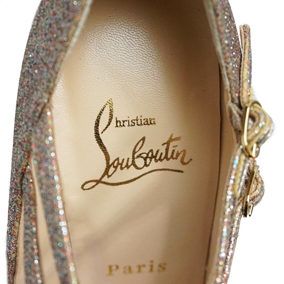 Christian Louboutin - クリスチャンルブタン ラメグリッター オープン