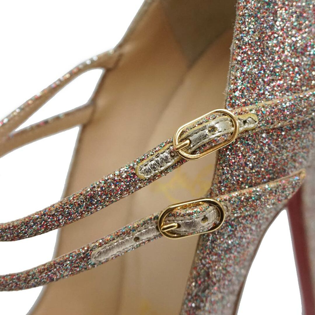Christian Louboutin - クリスチャンルブタン ラメグリッター オープン