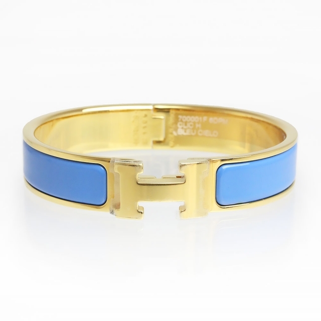 5%OFF】 H - エルメス クリック H PM バングル ブレスレット ブルー