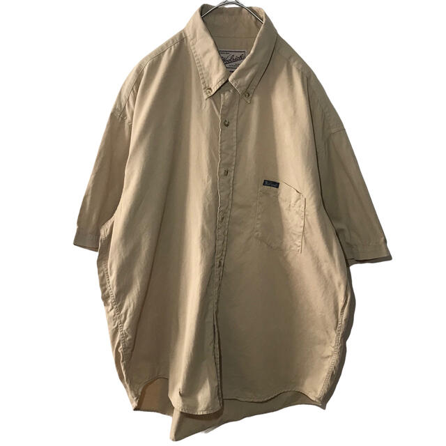 WOOLRICH(ウールリッチ)の【人気】ウールリッチ woolrich 半袖シャツ L ベージュ ヴィンテージ メンズのトップス(シャツ)の商品写真