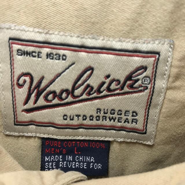 WOOLRICH(ウールリッチ)の【人気】ウールリッチ woolrich 半袖シャツ L ベージュ ヴィンテージ メンズのトップス(シャツ)の商品写真