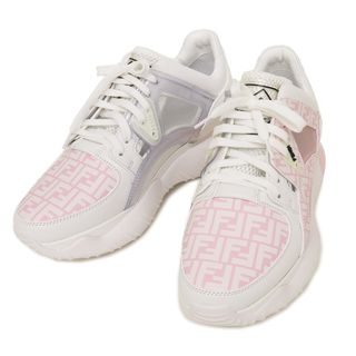 フェンディ(FENDI)のフェンディ FENDI カーフレザー レースアップ スニーカー SNEAKERS ホワイト ピンク 白 7E1217 AC7A F1BO0 （新品・未使用品）(スニーカー)