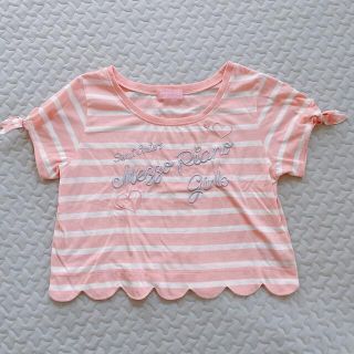 メゾピアノ(mezzo piano)のmezzo piano 150 クロップド丈Tシャツ(Tシャツ/カットソー)