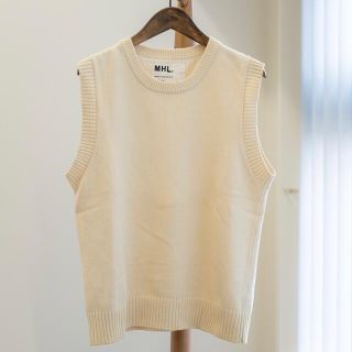 MHL ニット ベスト マーガレットハウエル フェアアイル マルチボーダー 毛-