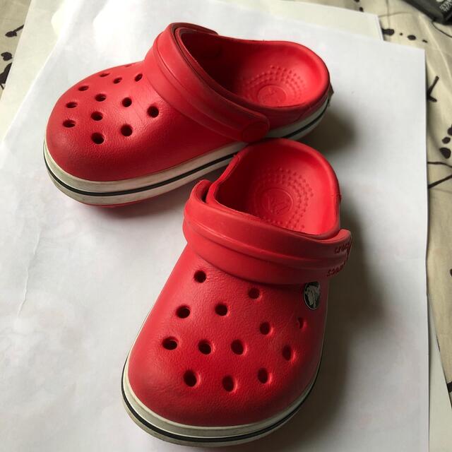 crocs(クロックス)のcrocs☆子供サンダル　4c5 キッズ/ベビー/マタニティのベビー靴/シューズ(~14cm)(サンダル)の商品写真