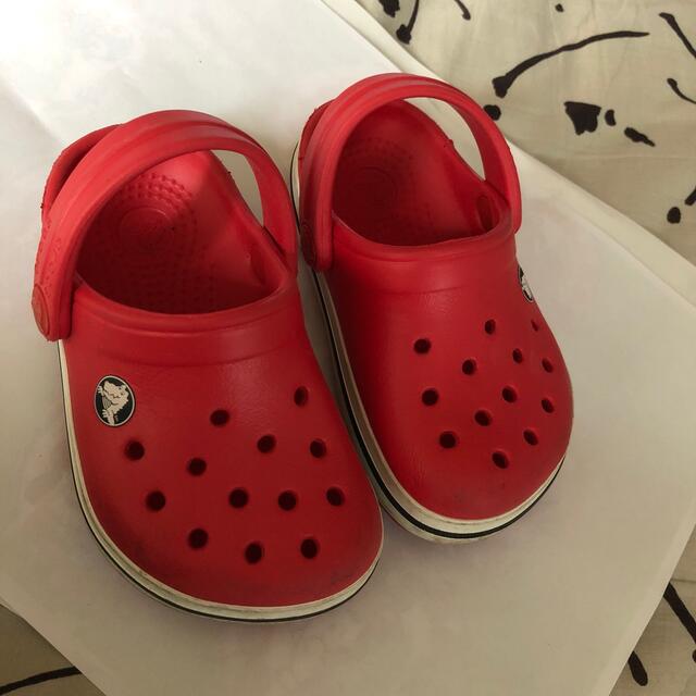 crocs(クロックス)のcrocs☆子供サンダル　4c5 キッズ/ベビー/マタニティのベビー靴/シューズ(~14cm)(サンダル)の商品写真