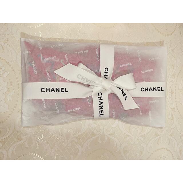 新品　未使用　ピンク　CHANEL 星　スター　シュシュ リボン　ツイリー付き