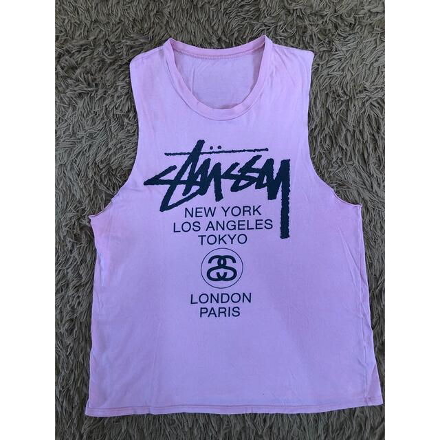 レア　STUSSY タンクトップ　チェック