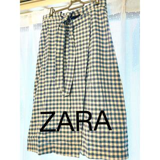 ザラ(ZARA)のザラ　台形膝下丈　タイトスカート(ひざ丈スカート)