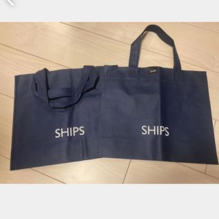 シップス(SHIPS)のシップス 不織布ショッパー 2枚セット(ショップ袋)