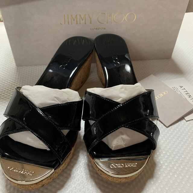 ミュールJIMMY CHOO❤️パテントウェッジソールサンダル ミュール