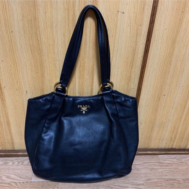 PRADA*レザーショルダートートバッグ-