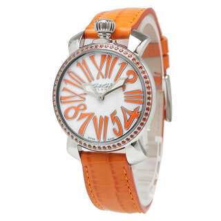 ガガミラノ(GaGa MILANO)のガガミラノ マヌアーレ 35MM ストーンズ 腕時計 オレンジ（未使用　展示品）(腕時計)